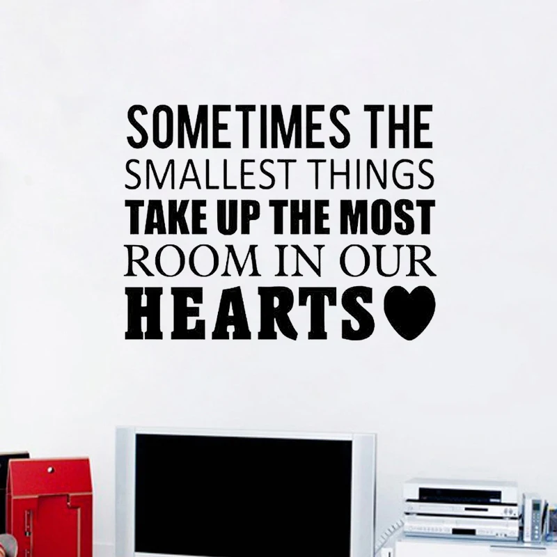 

Hearts Proverbs DIY Vinyl Wall Stickers Living Room Bedroom Children's room Home Decorative Mural Art Wallpaper JG1212