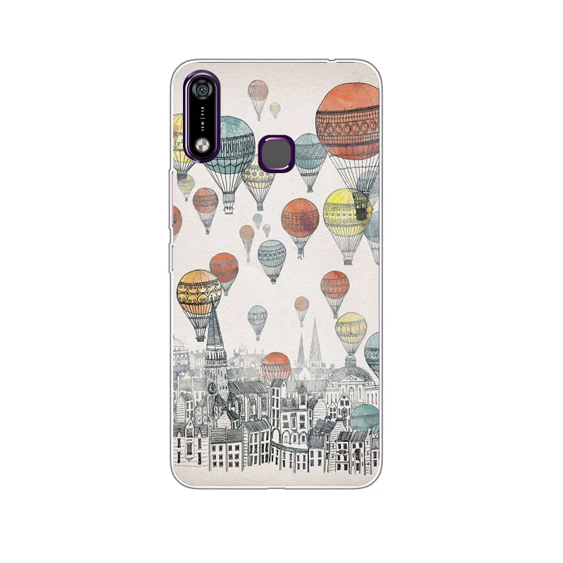 Infinix Hot 7 X624 Case Silicon Fashion Cartoon Painting Soft TPU Back Cover for Hot7 X624B protect Phone bags |