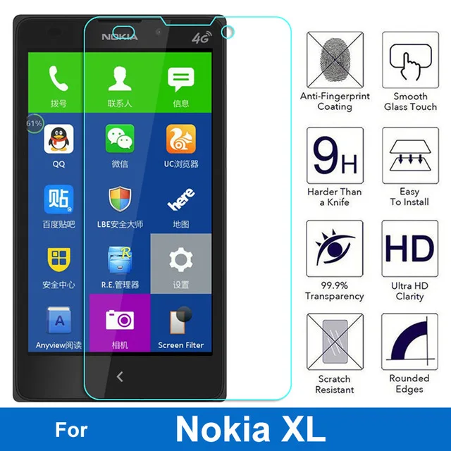 2.5D Закаленное стекло для Nokia XL Высококачественная защитная пленка