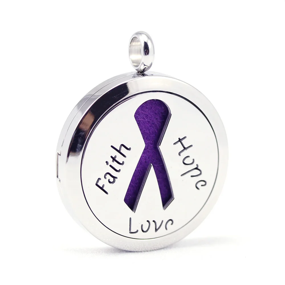 

30 мм 316L нержавеющая сталь faith hope love лента дизайн ароматерапия эфирное масло диффузор ожерелье