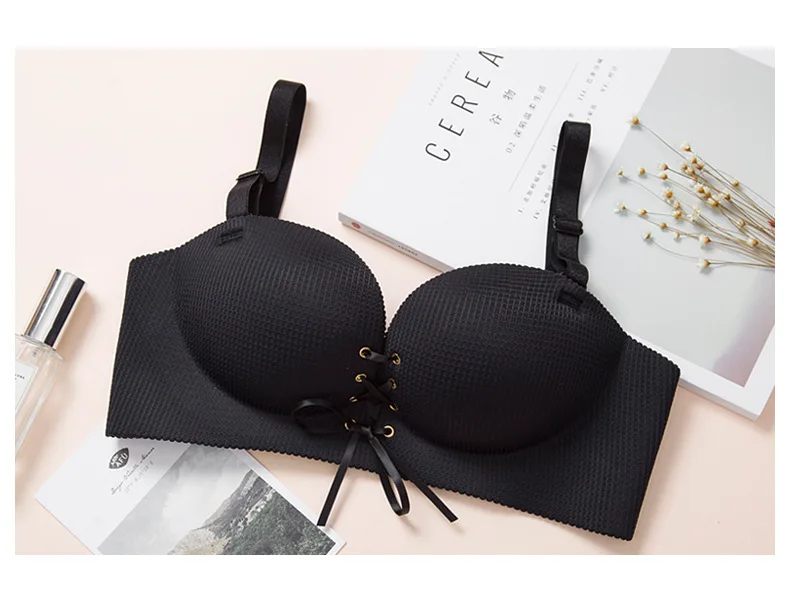 Baharcelin ABC Cup Sexy Wire free Woman Young Girl Smalll Chest Bra French Romantic Gathered Cute Sweet Underwear | Женская одежда