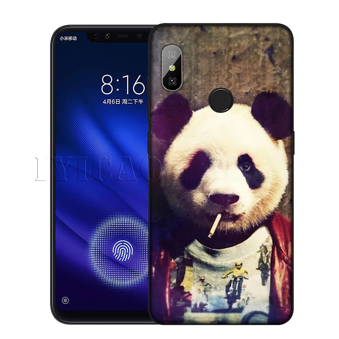 IYICAO панда Dab на EM мягкий черный силиконовый чехол для Xiaomi Redmi 6A 5A Note 7 4X5 Plus 6 Pro из ТПУ