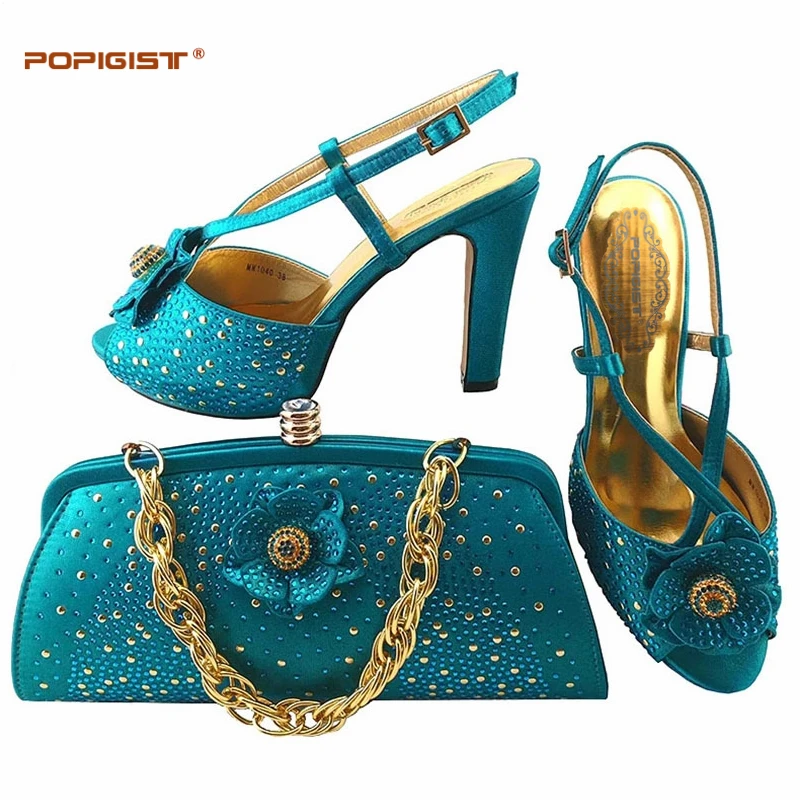 В комплекте со стразами в африканском стиле Для женщин итальянская обувь и