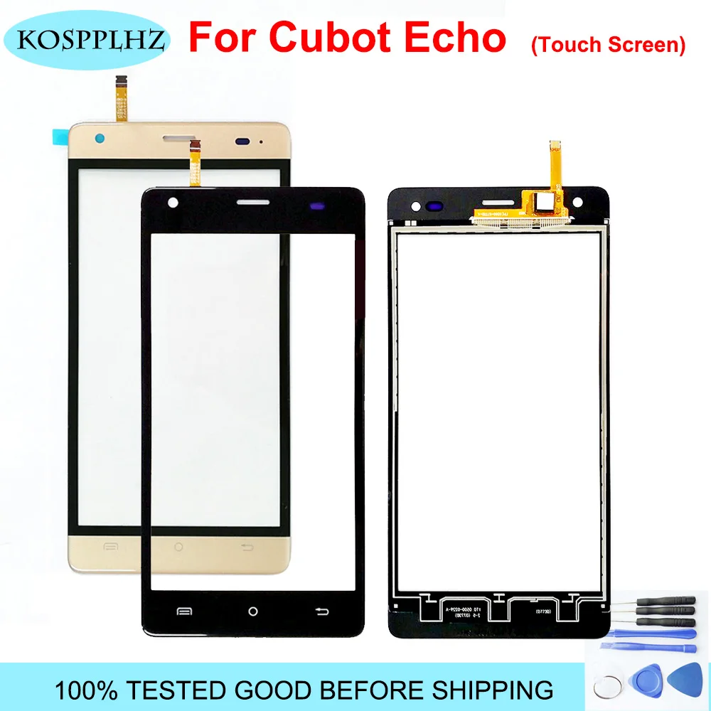 Золотистое/Белое 5 дюймовое переднее внешнее стекло для CUBOT ECHO сенсорный экран