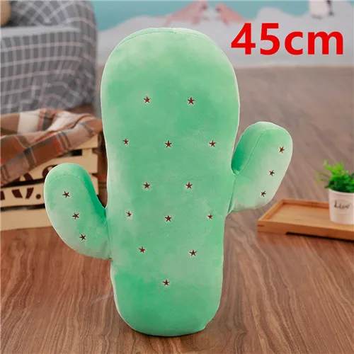 green 45cm 1 шт., креативная плюшевая подушка-кактус, мягкая милая игрушка, кукла, детский подарок, девочка, диванная подушка, имитация милого украшения дома - Цвет: green 45cm