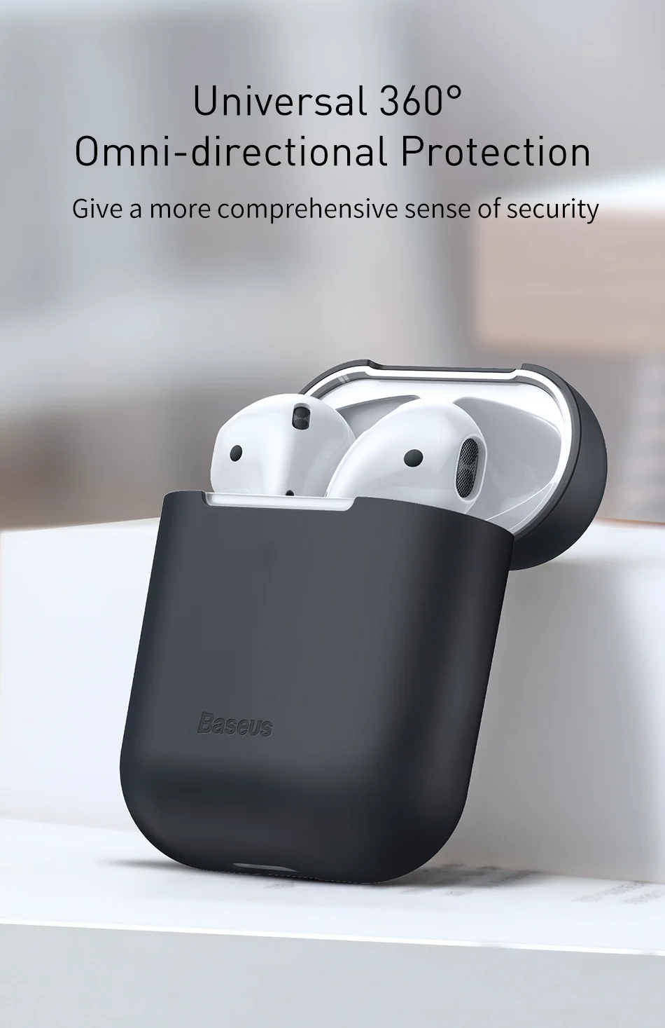 Чехол Baseus для наушников AirPods, Цветной силиконовый чехол для AirPods 2, 1 чехол, беспроводной Bluetooth чехол для наушников Airpods