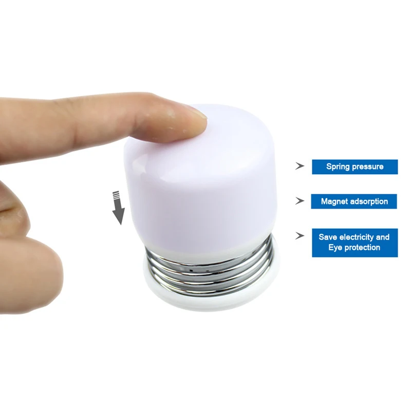 5LED ночник портативный пружинный нажимной переключатель магнитные настенные