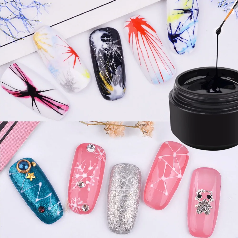 Anmas Rucci 6 цветов/набор УФ гель для дизайна ногтей рисунок эластичная линия краска