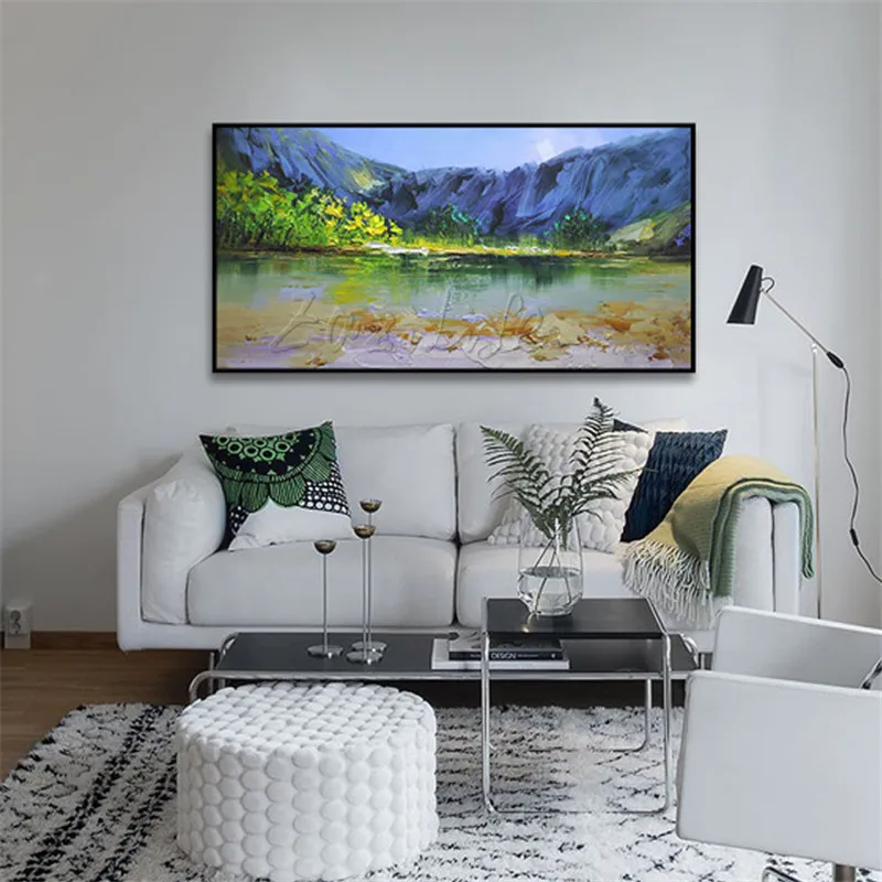 Ручная роспись холст картины маслом настенные художественные для гостиной