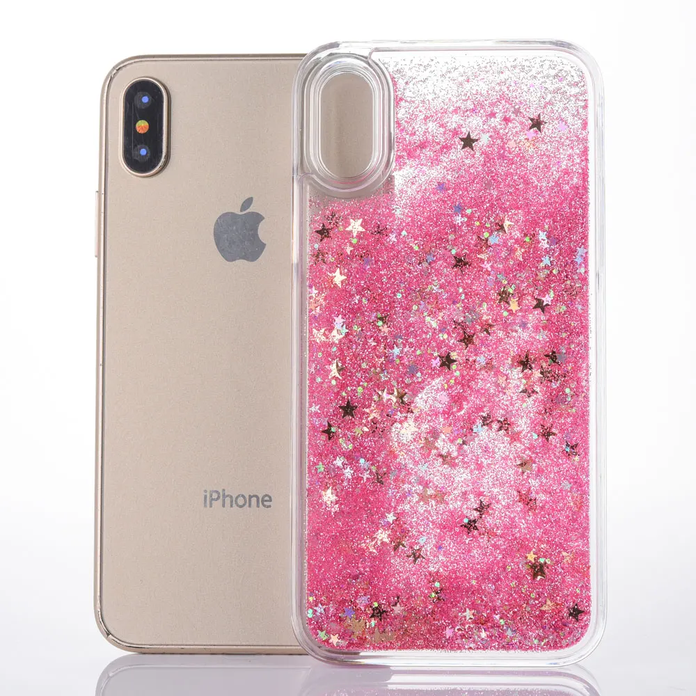 Чехол FQYANG Star Dynamic Liquid Quicksand для SAMSUNG S8 PLUS S7 EDGE S6 edge plus J7 A7 S5 Прозрачный чехол для задней панели ПК телефона