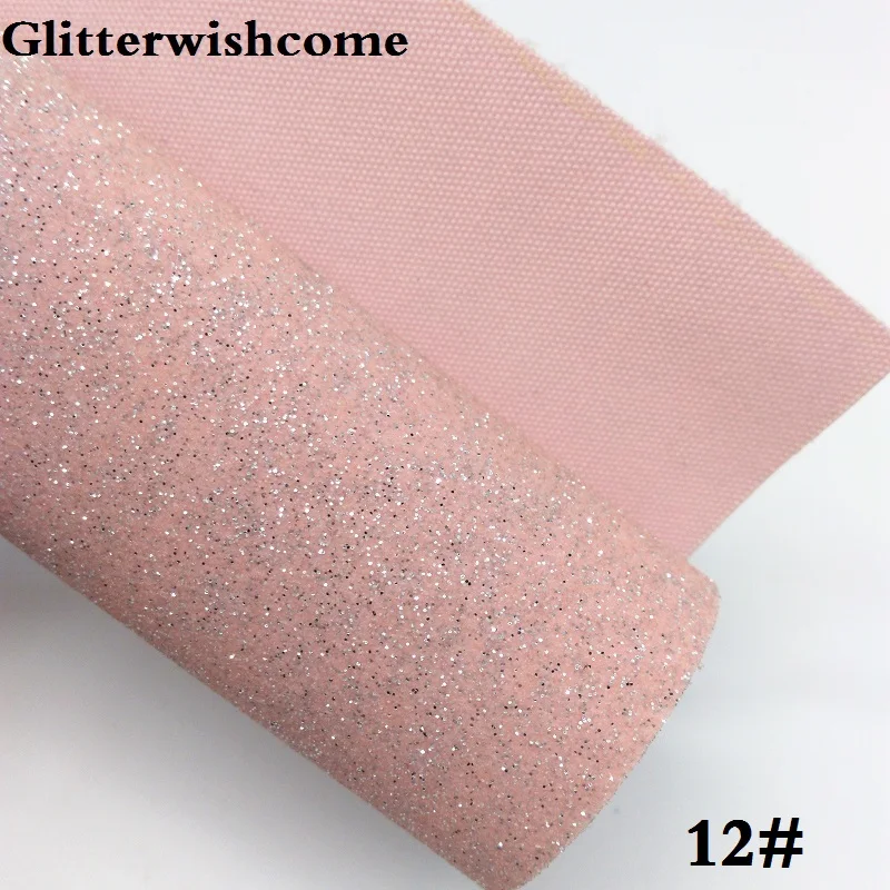 Glitterwishcome 21X29 см A4 Размеры синтетическая кожа, мелкие блестки кожаная сумочка в комплекте подкладочная ткань винил для банты, GM052A