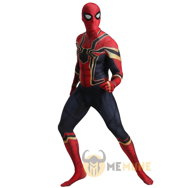 Костюм из комиксов Marvel, Железный Человек-паук, лайкра, спандекс, зентай, костюм на Хэллоуин, Хэллоуин, косплей, карнавальный костюм