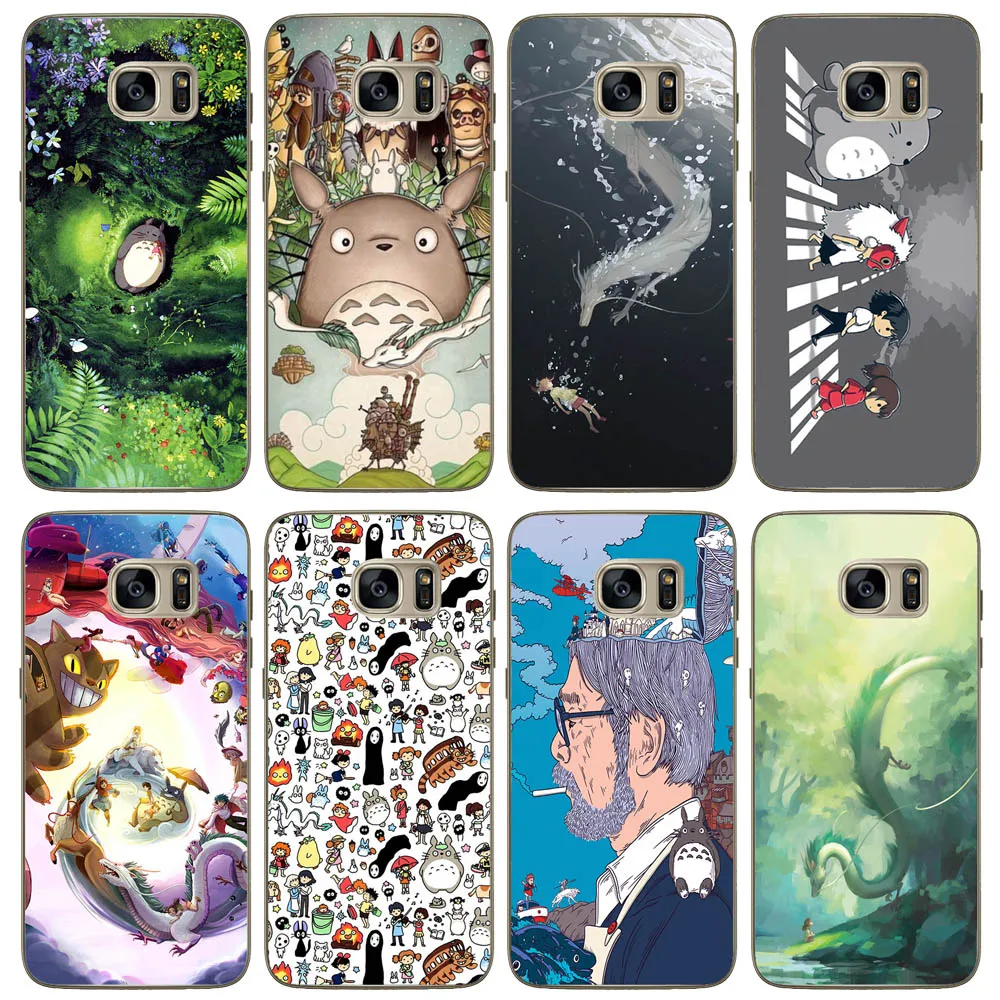 Cute Totoro Spirited Away Studio Ghibli Soft Silicon Phone Case Cover For Samsung S6 S7 Edge S8 S9 Plus A3 A5 A6 A7 A8 A9 Star |