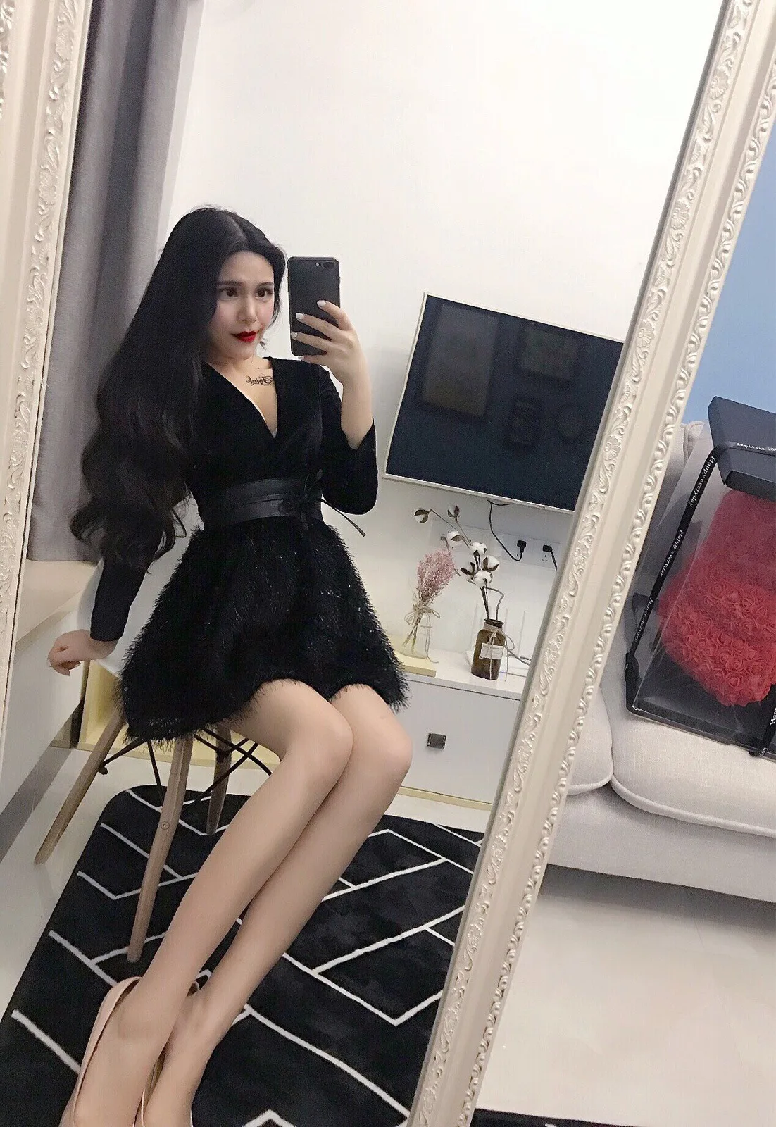 Черное сексуальное готическое рождественское платье Платья вечерние женская