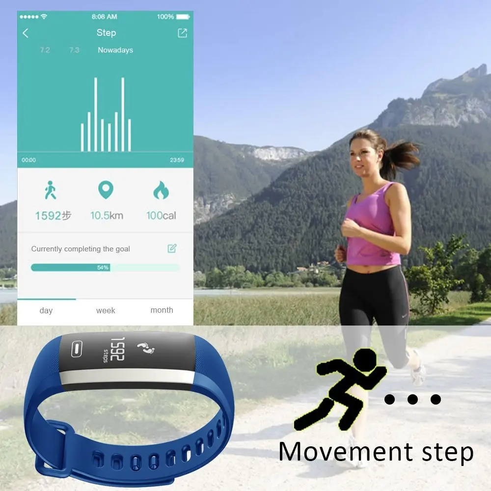 Teamyo смарт браслет M2 кровяное давление часы монитор сердечного ритма фитнес