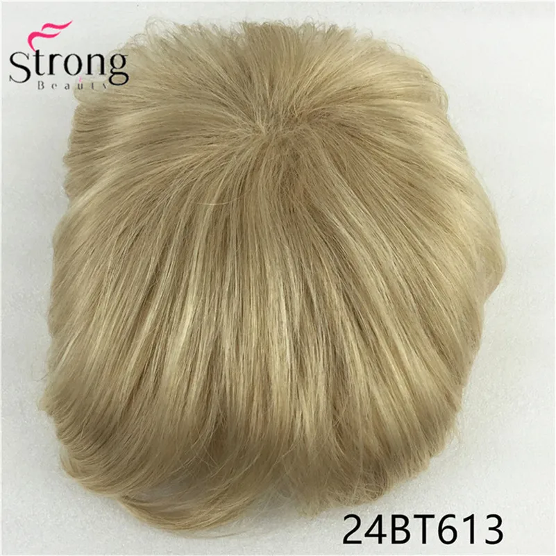 StrongBeauty парик женский Синтетический волос короткий парик наращивание волос кусок цвета выбор - Цвет: 24BT613