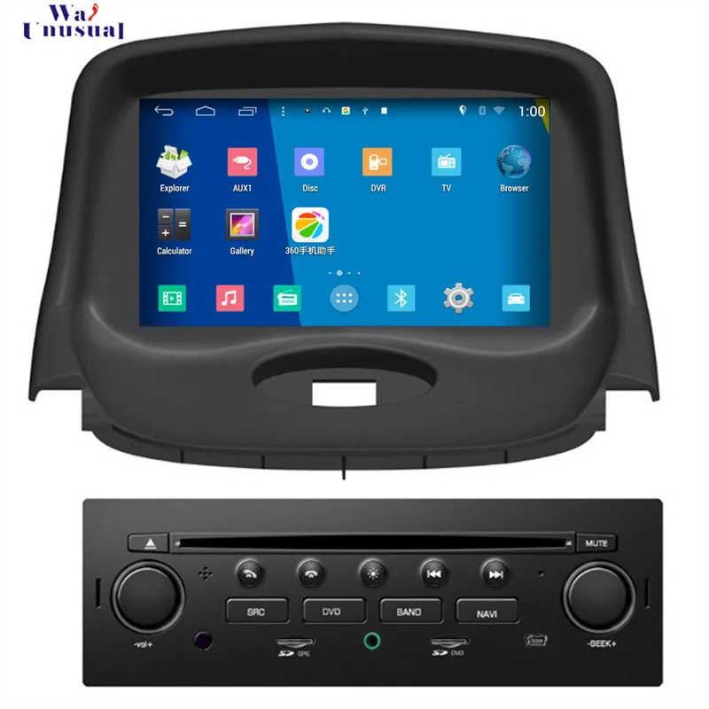 Wanuary 2017 автомобильный Стайлинг 7 ''чистый Android 4.4.4 видеоплеер для Peugeot 206 GPS