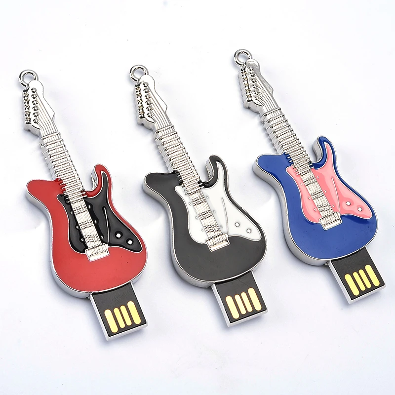 Со стразами и металлическими электрогитара U диска 4GB/8GB/16GB/32GB/мини изящных