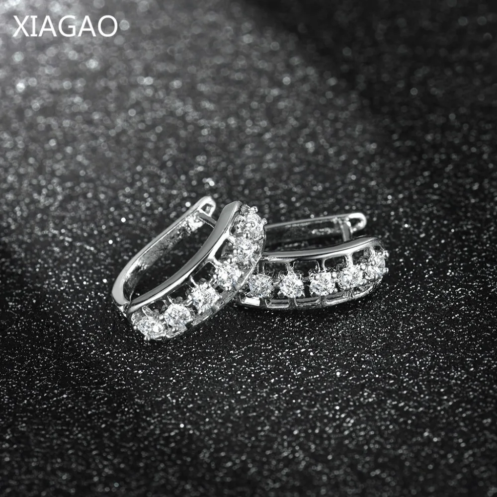 XIAGAO Brinco серебряные/золотистые серьги-кольца для женщин женские прозрачные