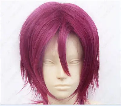 New!Rin Matsuoka Short Dark mulberry Cosplay Wig WX @@New fashion Party free shipping |