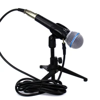 professional handheld cardioid dynamic wired microphone 3 5mm plug mic stand for beta58a computer pc ktv karaoke system mixer