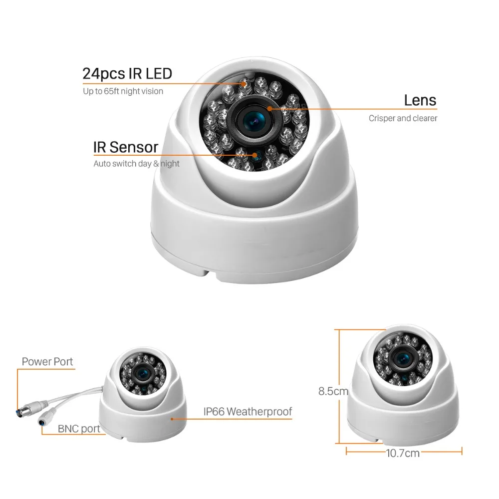 ANBIUX HD 720P 1080P AHD камера 2000TVL AHDM 1 МП/2 МП комнатная купольная безопасности с ИК