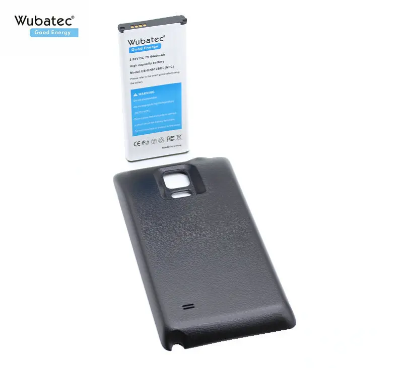 Wubatec 1x Note 4 NFC Battery 6440mAh for Samsung Galaxy Note4 N910F N910C N910V N910T N910G + Case EB-BN910BBE Extended | Мобильные