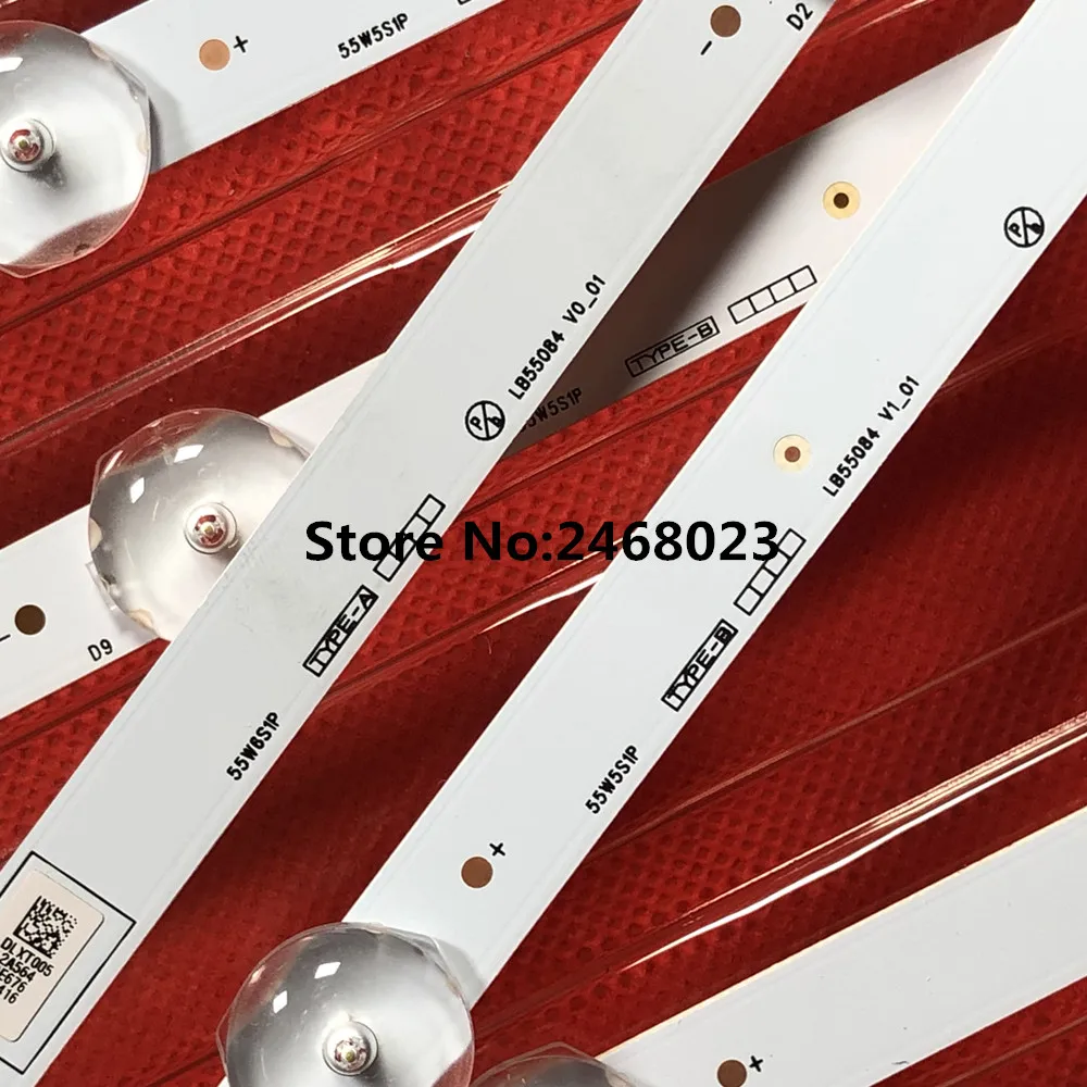 Новый комплект из 8 светодиодный ных лент для подсветки 55PFL5601 55W5S1P 55W6S1P LB55084 VDU