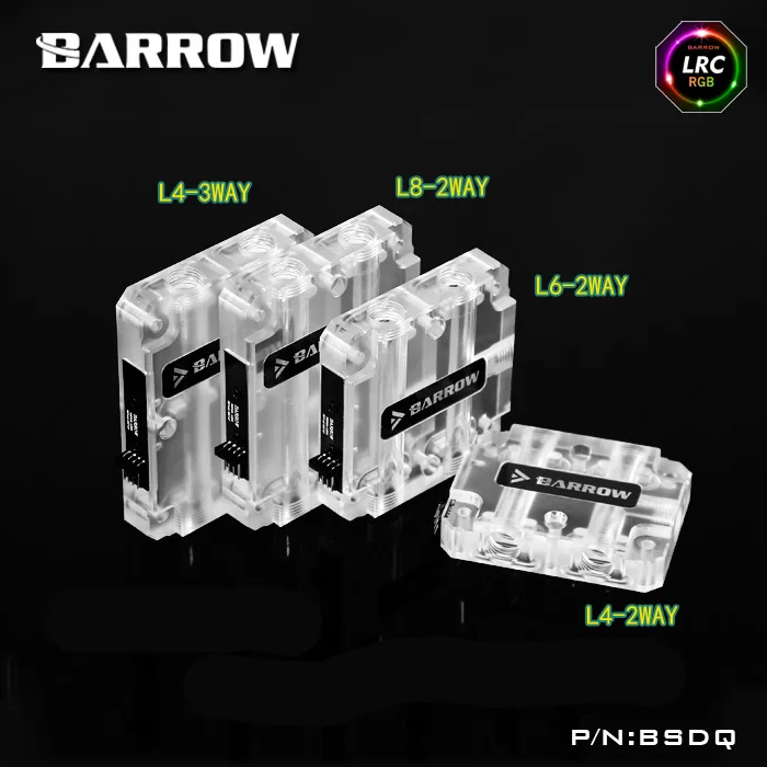 Barrow BSDQ2/BSDQ3, SLI/CF Bridges Water Block, For Barrow Graphics Card Cross Fire, LRC1.0 12v 4pin Lighting