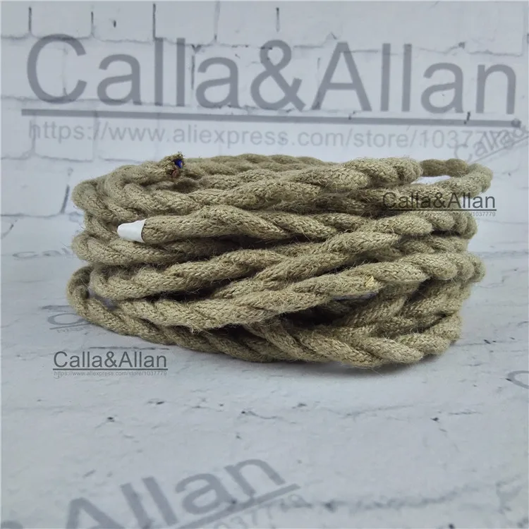 2x0 75 винтажный трос витой Ретро Плетеный Электрический провод DIY подвесной