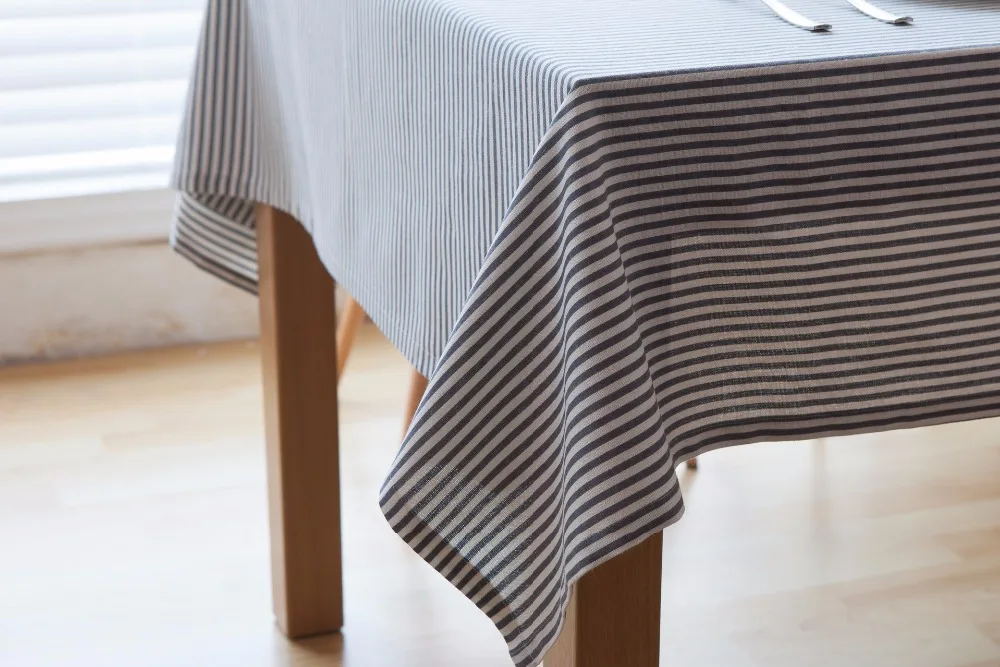 Льняные хлопковые скатерти для прямоугольных столов клетчатые стола льняная