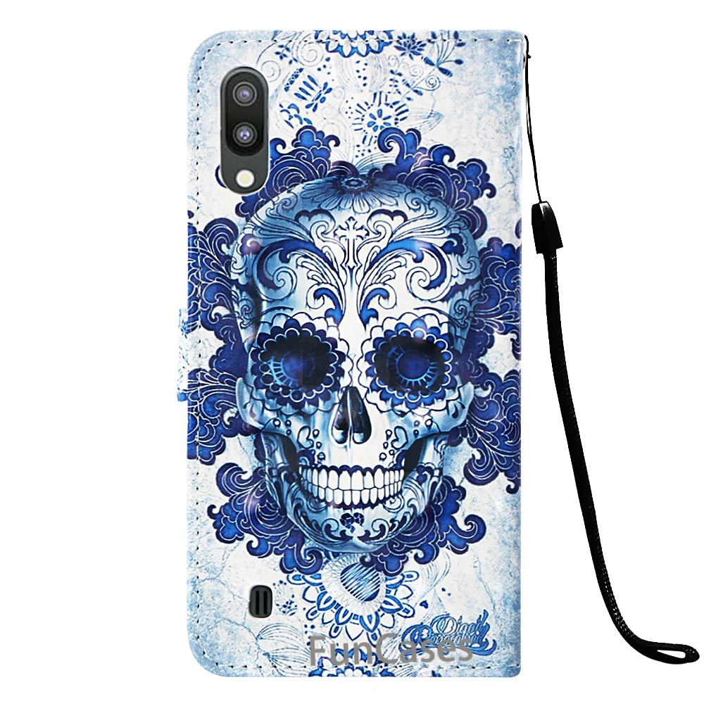 Coque Funda кожаный чехол для samsung M10 Роскошный PU Vision раскрашенный Galaxy SM-M105F | Мобильные