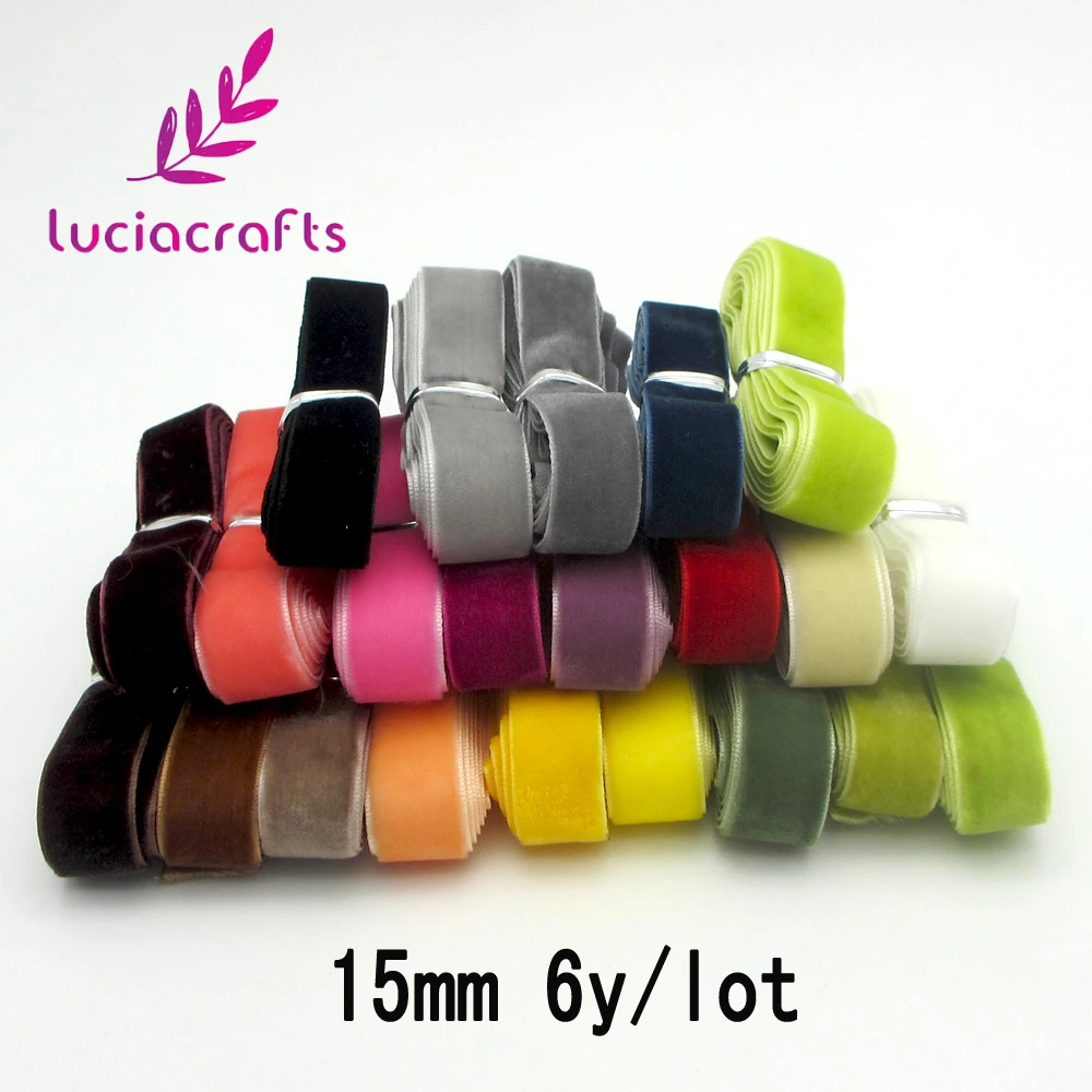 Lucia crafts много вариантов Случайных Смешанных бархатных лент для волос Лук Свадебная вечеринка украшения Ремесло T0701