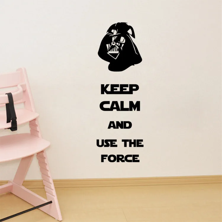 Сохраняйте спокойствие и используйте силу ВИНТАЖНЫЙ ПЛАКАТ Звездные войны Ретро
