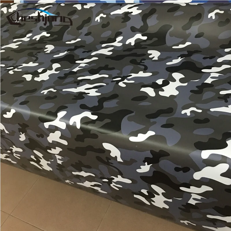 Черный белый синий Jumbo Camo пленка Arctic Camouflage виниловая для автомобиля наклейка