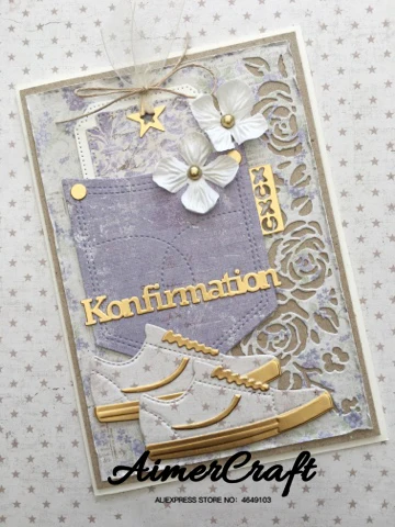 Обувь Тканевая обувь с металлическими вырубными штампами трафарет для