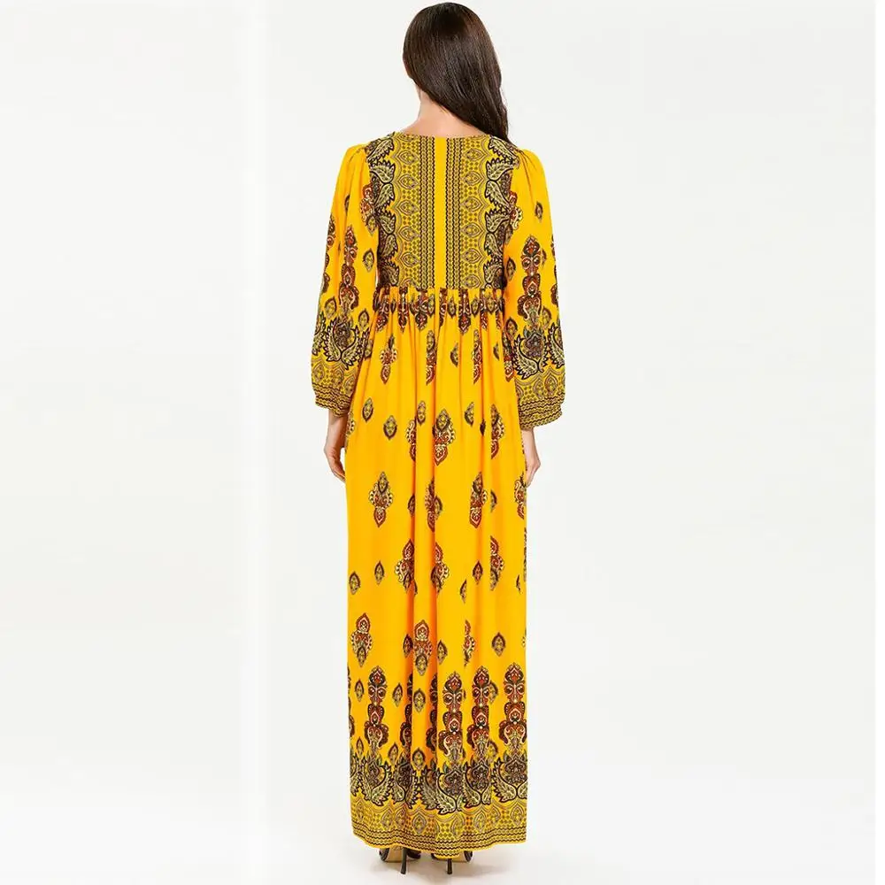 Мусульманское женское платье с принтом caftan marocain jurken Islamic Abaya Jilbab Cocktail Ramadan Arab Hijab