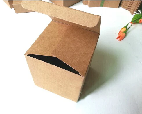 Размер 6*6*12 см коричневая крафт-картонная складная бумажная упаковочная коробка