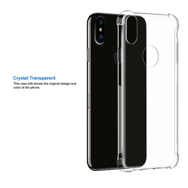 Чехол для iPhone X XS прозрачный тонкий силиконовый мягкий чехол из искусственной