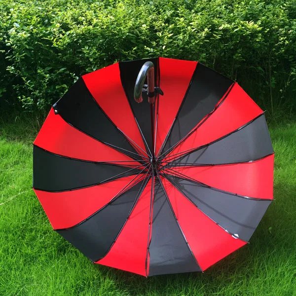 Бесплатная доставка винтажный тканевый зонтик Amelie из эпонжа черный и красный