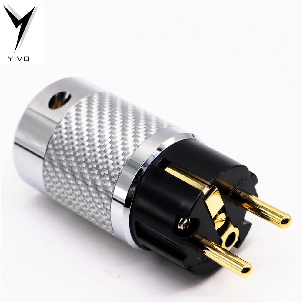 YIVO аудио Hi end HIFI углеродное волокно позолоченный Чистая медь переменного тока