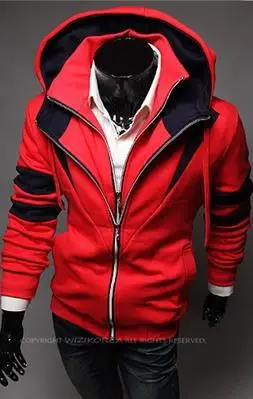 The New Autumn/winter new style men's zip up Casual coats Cardigan Contrast fake two piece sweater Hoodies 2 Colors M-XXL H353 | Мужская