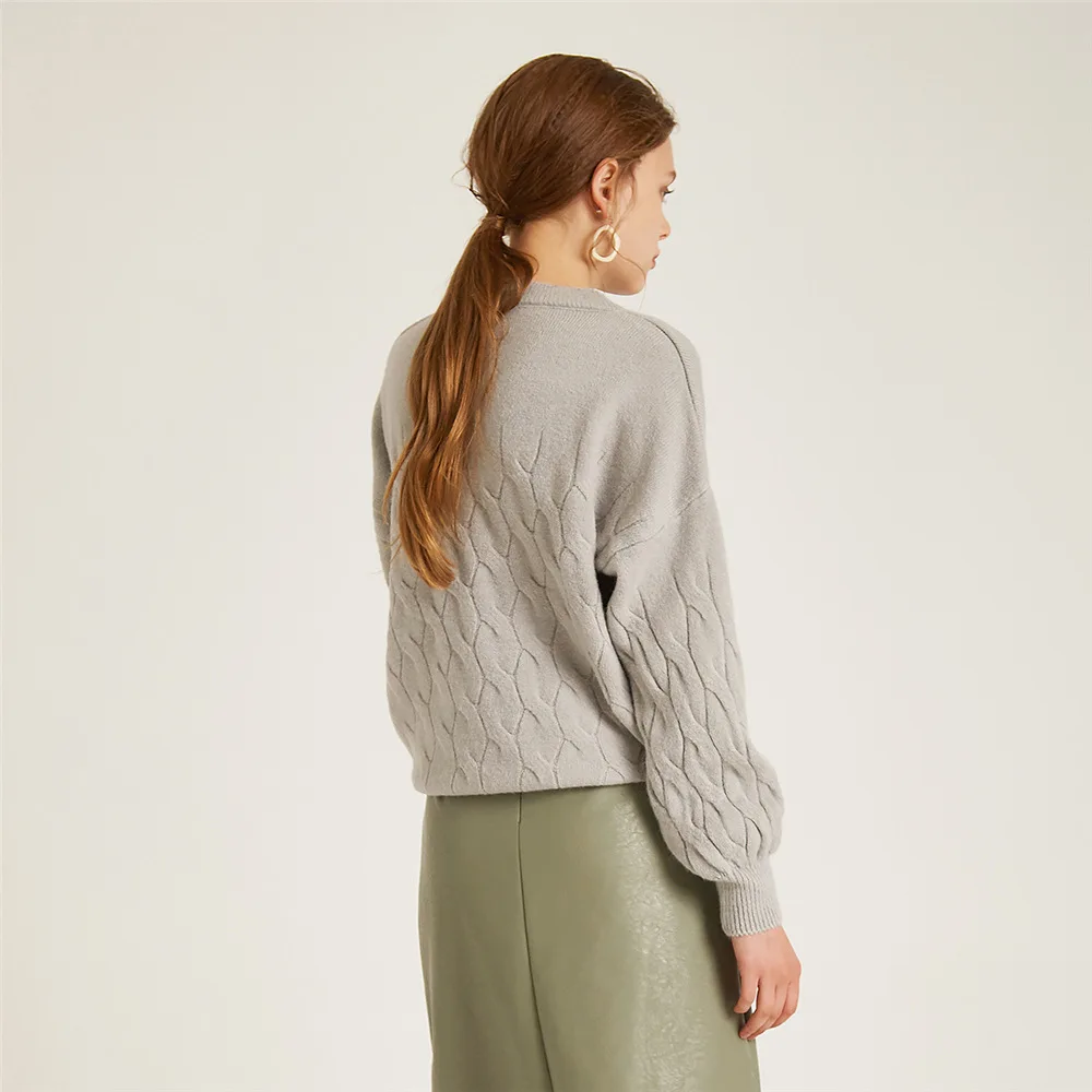 Новинка 2019 весенний женский пуловер свитера однотонный цвет Повседневный