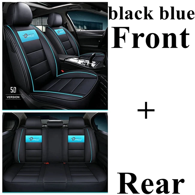 Автокресло Обложка набор для Porsche Cayenne Macan peugeot 2008 3008 4007 4008 5008 205 206 207 301 306 307 308 405 406 407 508 607 - Название цвета: black blue standard