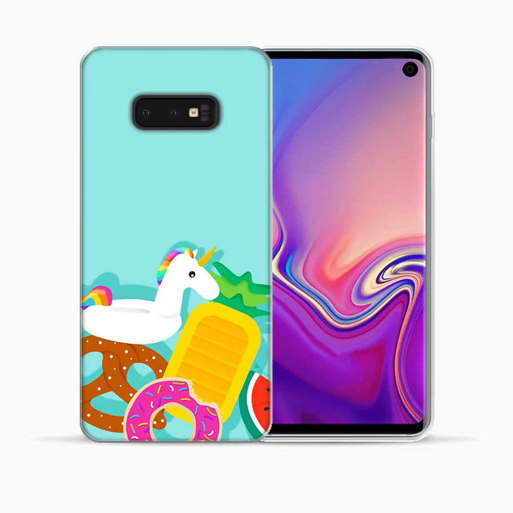 Мягкий чехол из ТПУ с цитатами цветочным рисунком единорога для Samsung Galaxy S10 E Plus Lite