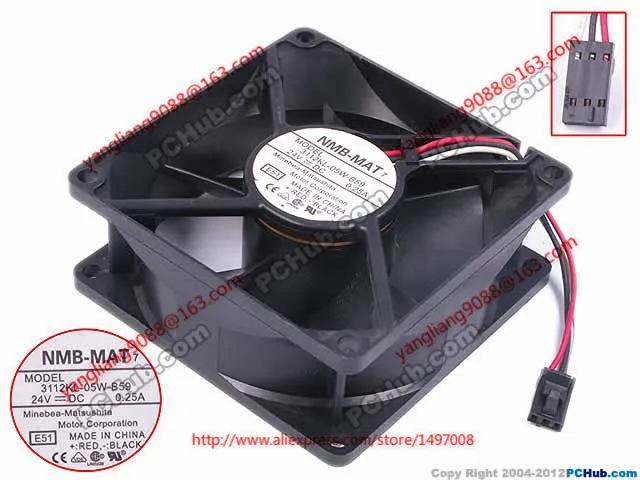 NMB MAT 3112KL 05W B59 E51 DC 24V 0.25A 80x80x32mm вентилятор охлаждения сервера|square fan|server fandc 24v fan |