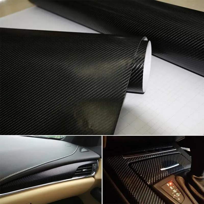 Good Quality 10x152cm 20x152cm 30x152cm Car Sticker Styling 4D Thicken Carbon Fiber Vinyl Wrapping Film | Автомобили и мотоциклы