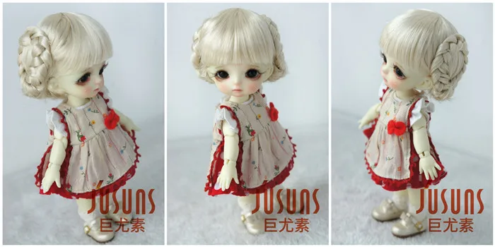 JD156 1/12 1/8 BJD кукольные парики балет милые синтетические мохеровые кукольные парики Размер 3-4 дюймов 4-5 дюймов 5-6 дюймов bjd парик куклы аксессуары