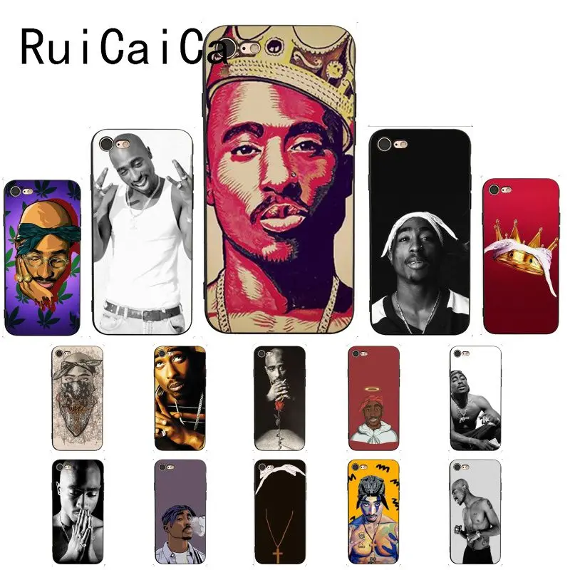 RuiCaiCa 2pac Tupac и Biggie черный мягкий чехол из ТПУ для iPhone 8 7 6 6S 6Plus X XS MAX 5 5S SE XR Fundas