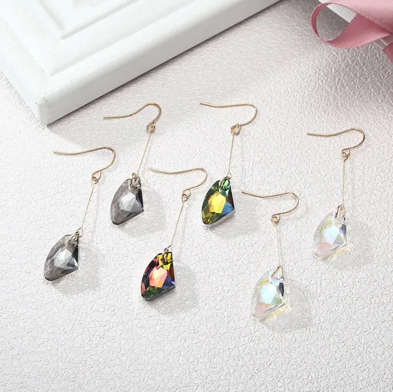 2018 новые корейские красочные хрустальные серьги с кисточками со стразами Brincos